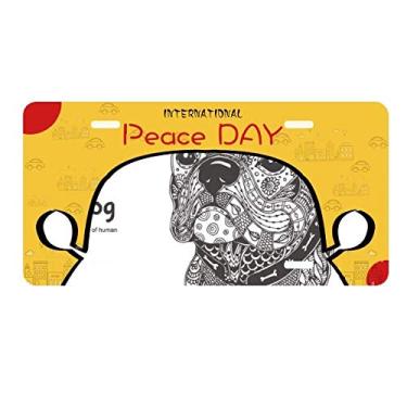 Imagem de DIYthinker Pintura Run Dog Friend Company Placa de carro Decoração Dia da Paz