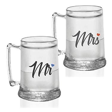 Imagem de Kit 2 Canecas Gel Personalizadas Mr&Mrs - Para Dia dos Namorados