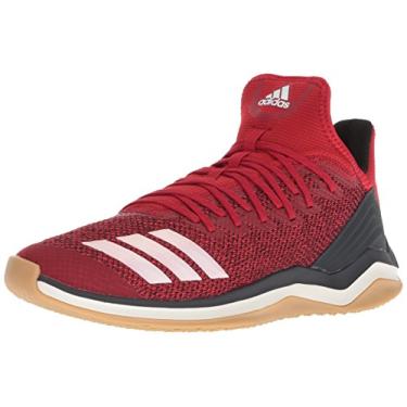 Imagem de adidas Icon 4 Tênis de beisebol masculino, Vermelho elétrico, branco nuvem/carbono, 12
