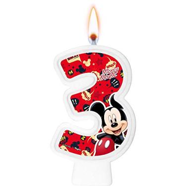Imagem de Vela Numeral Mickey Classico Numero 3 01 Un.