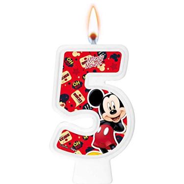 Imagem de Vela Numeral Mickey Classico Numero 5 01 Un.