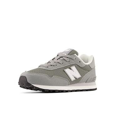 Imagem de New Balance Tênis infantil 515 V1 com cadarço, Cinza ardósia/branco, 5 Big Kid