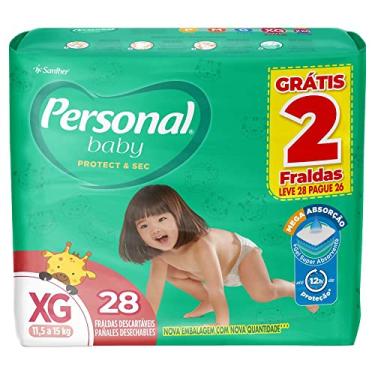 Imagem de Fralda Personal Baby Protect e Sec XG Mega 9x28pads Leve 28 pague 26 Unidades