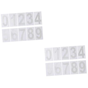 Imagem de Generic 10 Conjuntos Número Da Caixa De Correio Externa Adesivos De Números De Caixa De Correio Números De Porta De Hotel Número Da Casa Da Porta O Sinal Vinil Branco Reflexivo