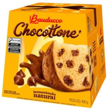 Imagem de Chocottone Com Gotas De Chocolate Bauducco 400Gr - Chocotone