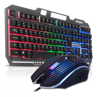 Imagem de kit teclado e mouse gamer rgb led