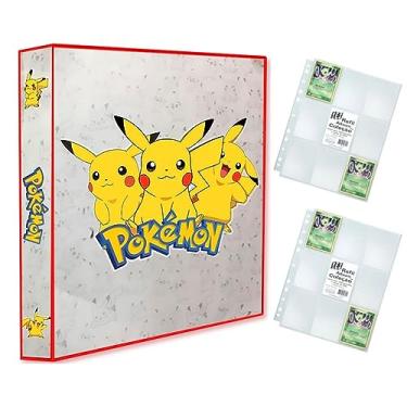 Imagem de lbum Pokémon Pasta Fichário para cards Pikachu modelo Cinza + 20 Folhas YES