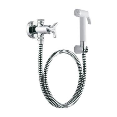 Imagem de Ducha Higiênica Docol Trio 502506 com Registro e Derivação Branca / Cromada