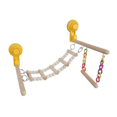 Imagem de Ｂｅｓｇａ Ventosa, Poste de Madeira, Brinquedo, Escada de Playground, Suporte de para Calopsitas