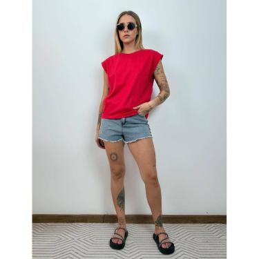 Imagem de Regata Feminina Aveloz Ombro Cai´do- Vermelho