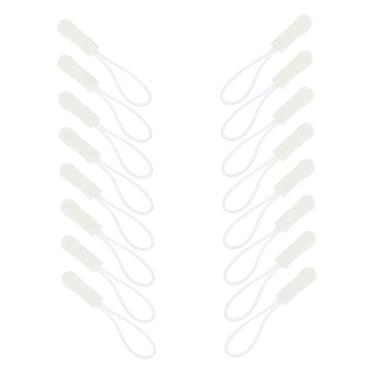 Imagem de LALAFINA 150 Peças cordão de zíper corda de cabeça de zíper puxador de zíper casaco rótulos cabeça de zíper faça você mesmo cabeças de zíper de vestuário DIY anel Acessórios