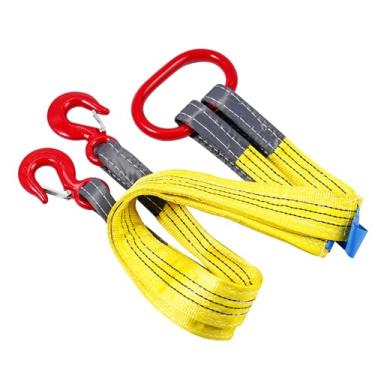 Imagem de Vigtayue Correias de elevação com ganchos, estilingue de teia de freio de duas pernas de 9 metros, capacidade de 5,999 kg, correias de poliéster roxas para motores, guindastes, guindastes, guindastes