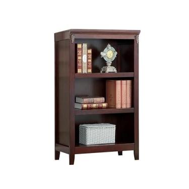 Imagem de GRFIT Estante de livros de madeira maciça, estante de chão, sala de estar, armário de armazenamento, gabinete de grade, armário lateral, armário de armazenamento doméstico, estante (tamanho: M)