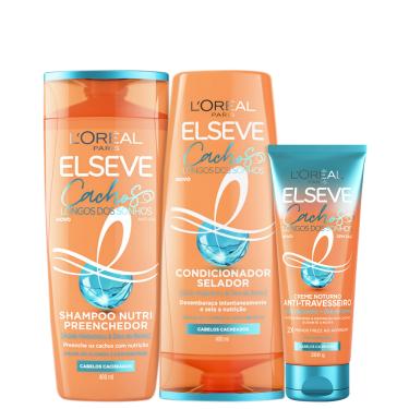 Imagem de Kit Elseve L`Oréal Paris Cachos dos Sonhos Trio Home Care (3 Produtos)