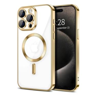 Imagem de Capa Capinha Magnética Anti Impacto Luxo Case Slim Proteção Total Lente Câmera Premium Para iPhone (Gold, iPhone 12 Pro)