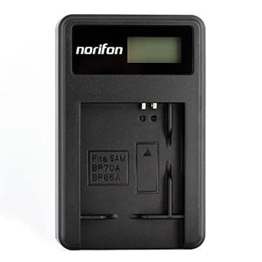 Imagem de Norifon SLB-70A Carregador LCD USB para câmera Samsung AQ100, DV100, DV101, DV150F, DV90, ES80, ES90, ES95, SL605, PL120, TL105, TL110, TL205, WB30F, WP10 e mais, SLB-70A-L