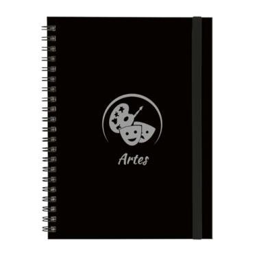 Imagem de Caderno Universitário Plus 1 Matéria Profissões Artes (Preto e Prata)