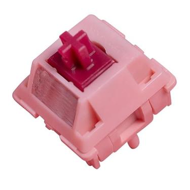 Imagem de KPREPUBLIC Sarokeys X Geon Interruptor vermelho morango vinho V2 Linear Switch MX haste para jogos teclado mecânico pré-lubrificado mola longa LY Y3 (Sarokeys Wine Red V2 Switch x70)