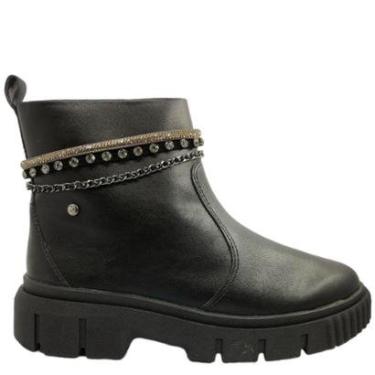 Imagem de Bota Coturno Feminino com Strass Casual Dia a Dia Solado Tratorado Ramarim 2499105-Feminino