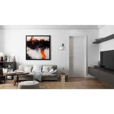 Imagem de Porta de Madeira 210x92cm Mso Eucaplac Frisada Tivoli Eucatex Branco Max