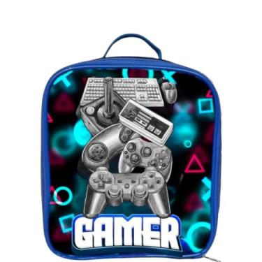 Imagem de Bolsa Lancheira Termica Infantil Escolar Masculina Menino Reforçada Juvenil Grande Gamer