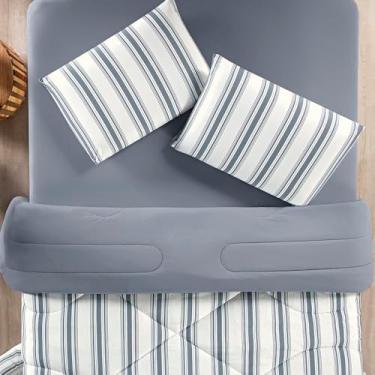 Imagem de Edredom Dupla Face - Malha 100% Algodão de Alta Costura - Premium - Fio 30/1 135 g/m² (Cinza, Super king (2,80m x 2,40m))