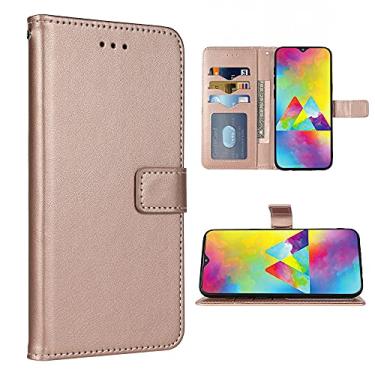 Imagem de FDCWTSH Compatível com Samsung Galaxy M20 capa carteira alça de pulso cordão couro flip capa suporte suporte acessórios de celular Folio bolsa capas de telefone para M20 M 20 2019 mulheres homens ouro