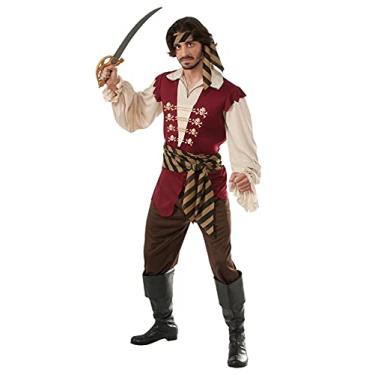 Imagem de Rubie's Fantasia adulta do pirata invasor, Multi, Standard