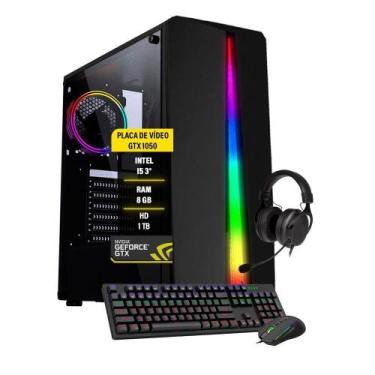 Imagem de Pc Gamer Intel Core I5 3 Gtx 1050 Ram 8Gb Hd 1Tb Ssd 120Gb - Wj Info