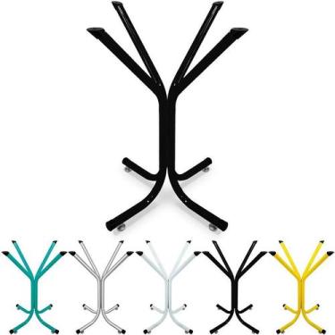 Imagem de Base de Mesa Jantar Para Tampos  Vidro Pedra Madeira 80cm - Genus Móve