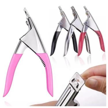 Imagem de Alicate Cortador para Unhas Postiças, TIPs e em Gel - Dafu, Rosa