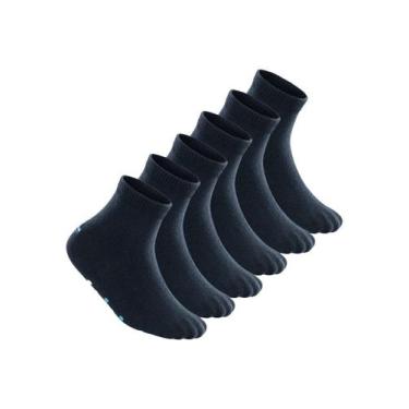 Imagem de Kit 6 Pares de Meias Bebê Antiderrapante Lupo 2041-032, Azul marinho