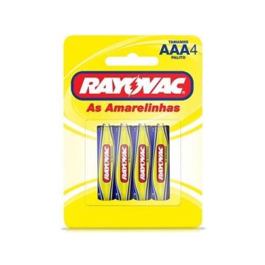 Imagem de Pilha Rayovac as Amarelinhas 10307 AAA Pequena Blister com 4 1,5