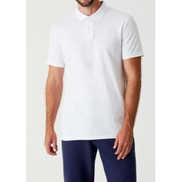 Imagem de Camiseta Polo Masculina Branca Lisa - Wju Jeans, P, Branco
