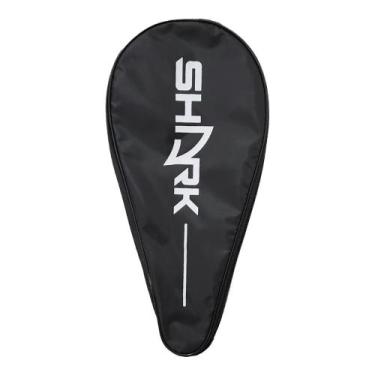 Imagem de Capa Para Raquete de Beach Tennis Shark, Preto, Branco