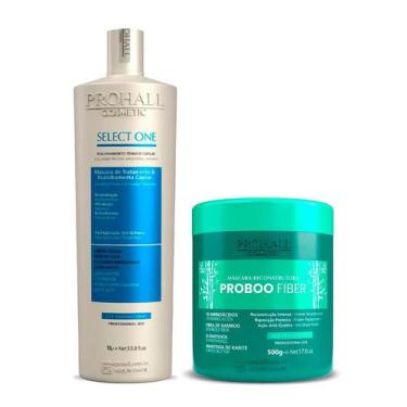 Imagem de Select One Prohall 1 Litro + Máscara Proboo Fiber 500g - Prohall Cosme