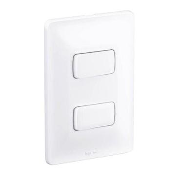 Imagem de Interruptor Pial Legrand Zeffia - Duplo - 10A 250v - Branco -  COD 680