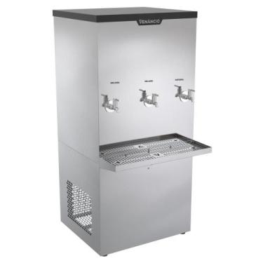 Imagem de Bebedouro Industrial 100 Litros Venâncio Inox 2 Torneiras Geladas 1 Na