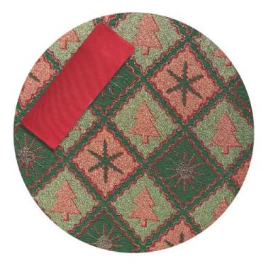 Imagem de Kit Capas de Sousplat Supla com Guardanapos Modelo Natal com Brilho - 