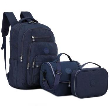 Imagem de Kit Mochila Feminina Escolar Tactel Linda Notebook Leve e Resistente I