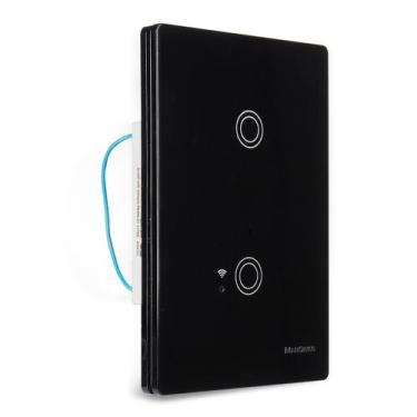 Imagem de Interruptor Inteligente Wi-Fi 2 Botões Alexa Preto Margirius, Preto