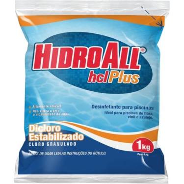 Imagem de Cloro Granulado HCL Plus Dicloro Estabilizado Hidroall  1kg - Geral