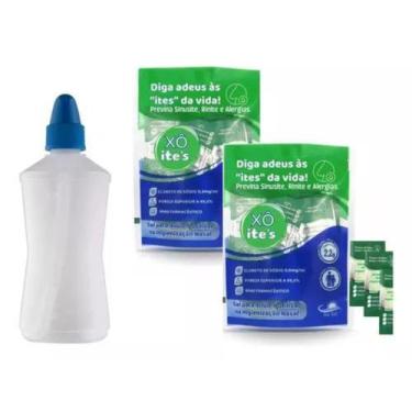 Imagem de Soro Lavagem Nasal Em Pó Kit C/120- Frasco Lavador 250ml - Sea Salt