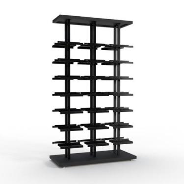 Imagem de Kit Expositor de Calçados com 3 Colunas Duplo e 42 Suportes Chapa Scre