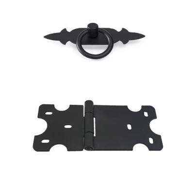 Imagem de Kit 2 Puxadores Chapa Rustica + 4 Dobradiças rústicas - Telis Ferragen