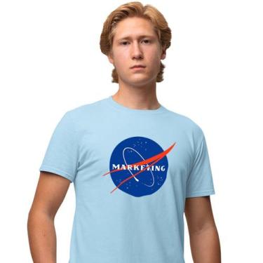 Imagem de Camisa Camiseta Masculina Estampada Nasa Marketing 100% Algodão Fio 30