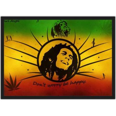 Imagem de Quadro Decorativo Bandas Bob Marley Reggae Com Moldura Salas e Quartos