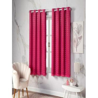 Imagem de Cortina Blackout Pvc Colorido Voil Xadrez 2,80x1,60 Metros - BEAUTY CA