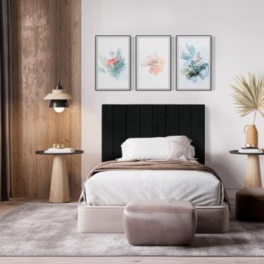 Imagem de Cabeceira Estofada Suspensa Palito para Cama de Solteiro 90 cm - Para 