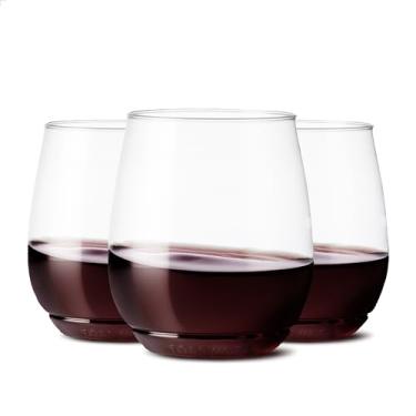 Imagem de TOSSWARE POP 400 ml Conjunto de 24 taças de vinho de plástico de qualidade premium, recicláveis, inquebráveis e cristalinas